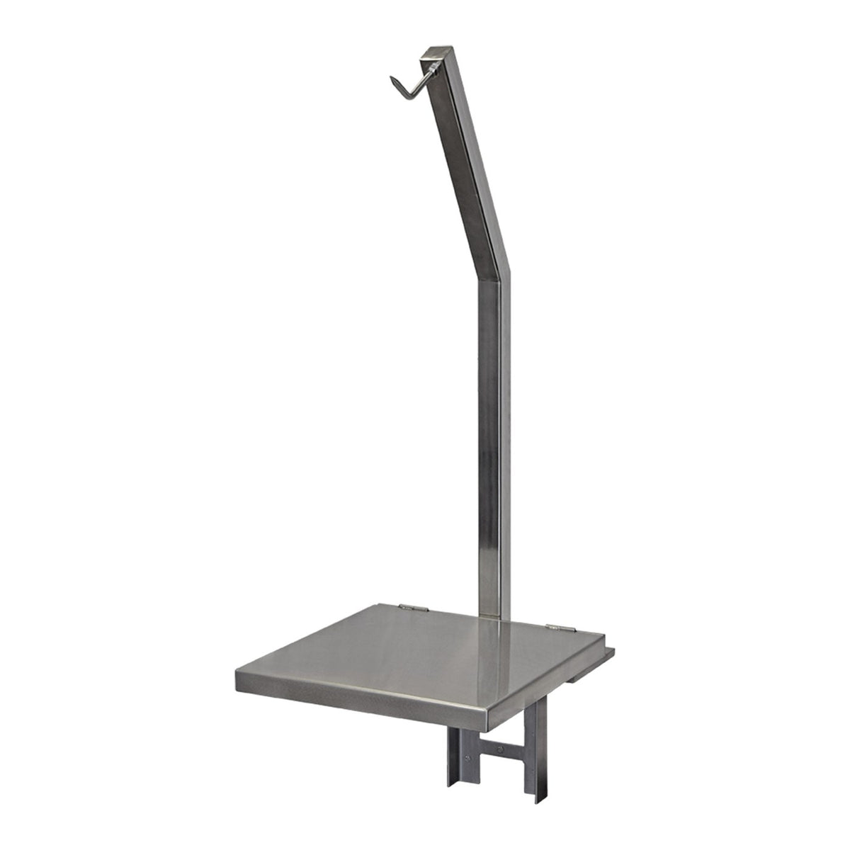 WPL BGH stainless steel hook scale with weighing hook and 500×500 mm plate folded down